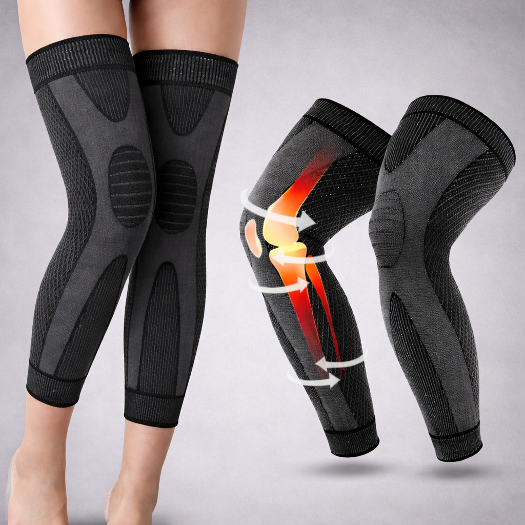 Breathable Fabric Knee Compression Sleeves Pair
