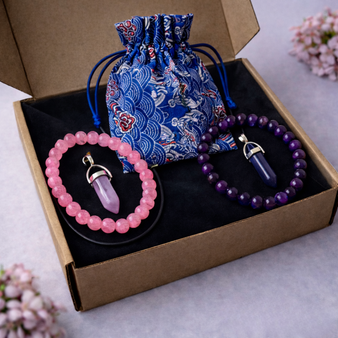 Assorted Style Bead Bracelet & Pendant Gift Set –  Gift-Ready Pack