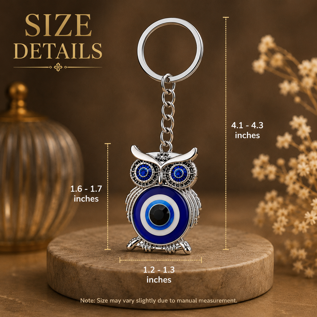 Blue Owl Keychain Charm - Image 6