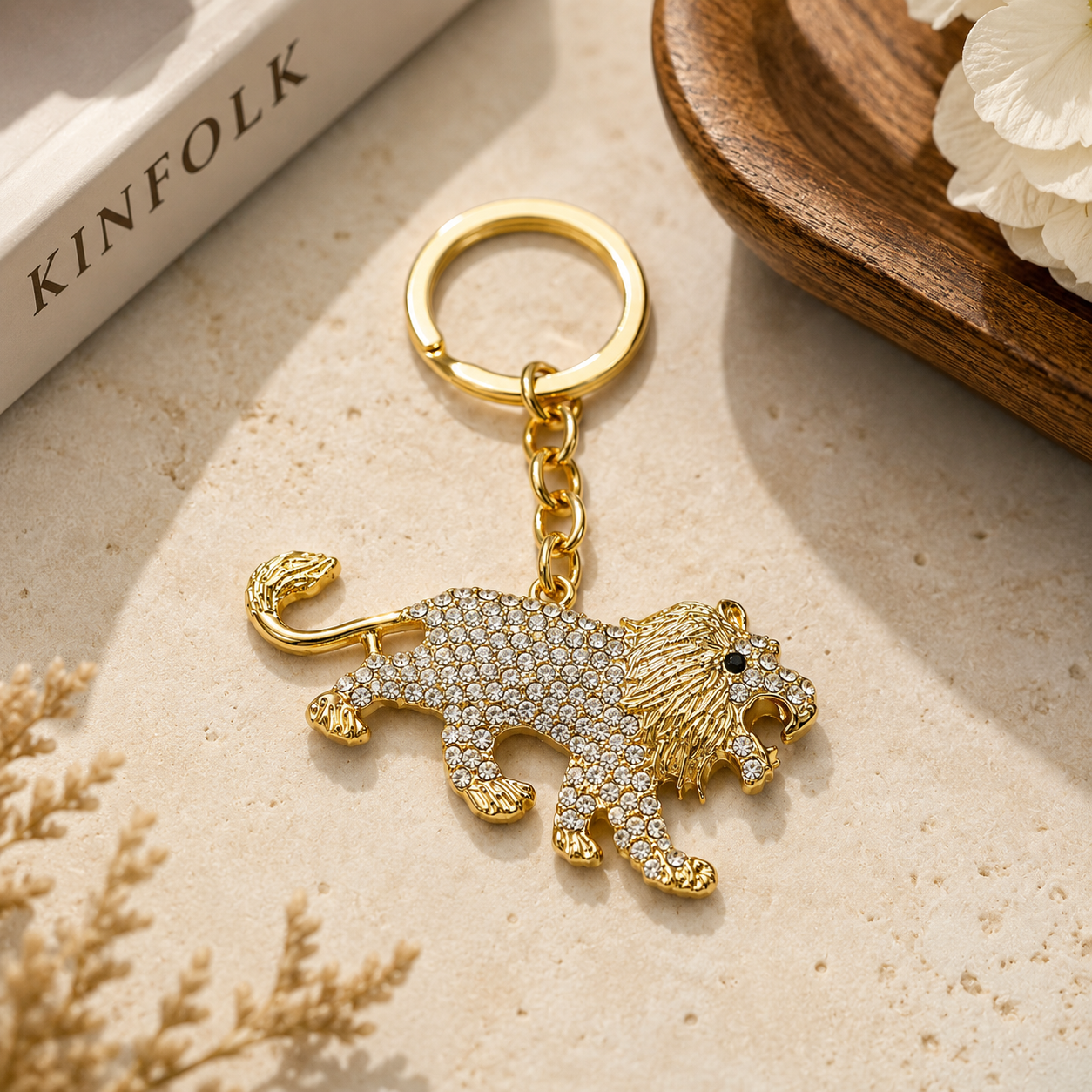 Lion Designer Charm Keychain