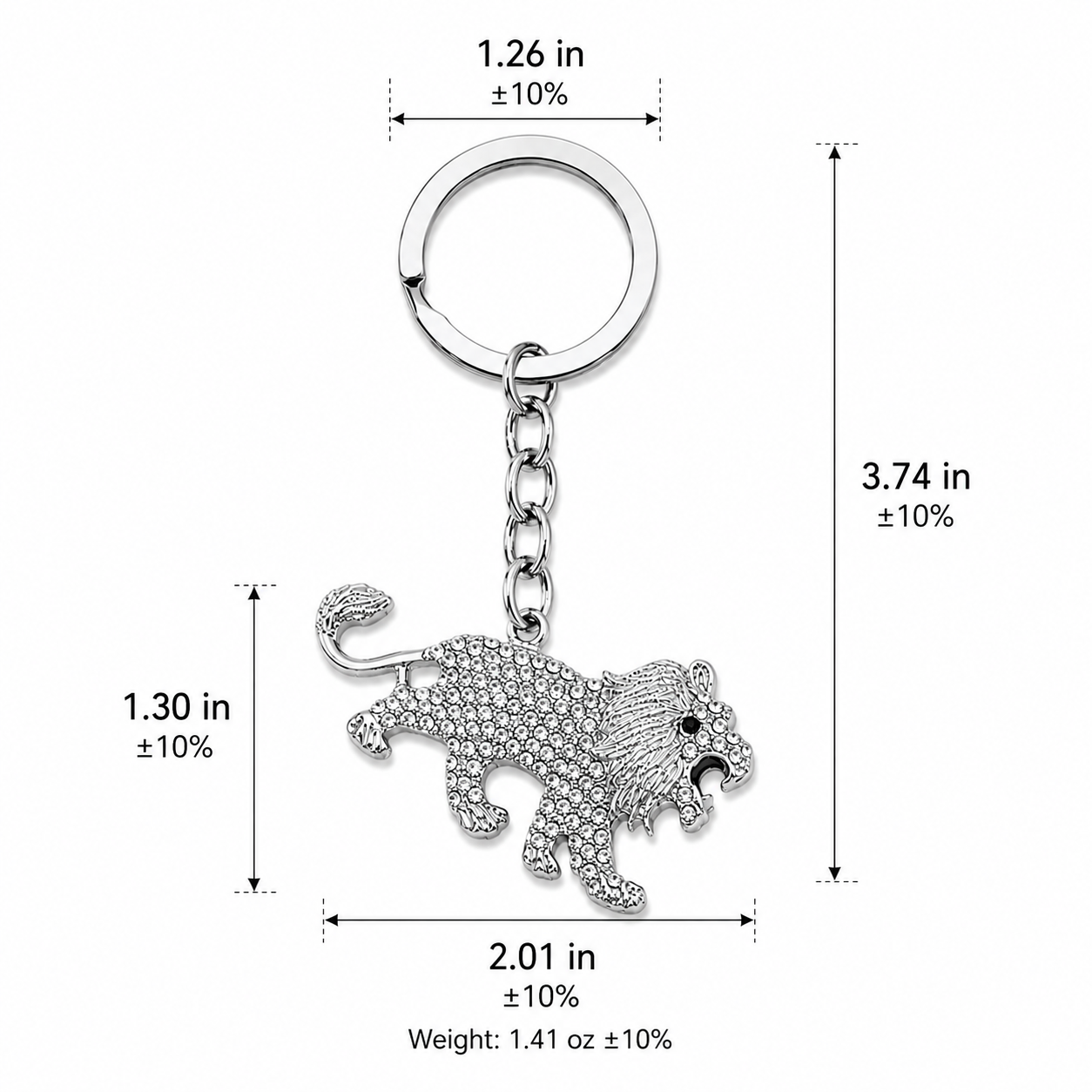 Lion Designer Charm Keychain - Image 6