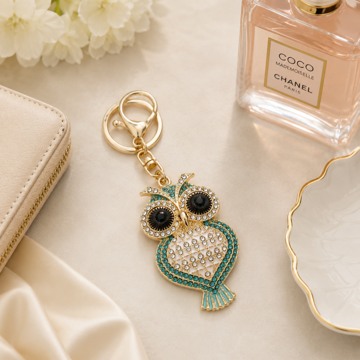 Owl Designer Charm Keychain