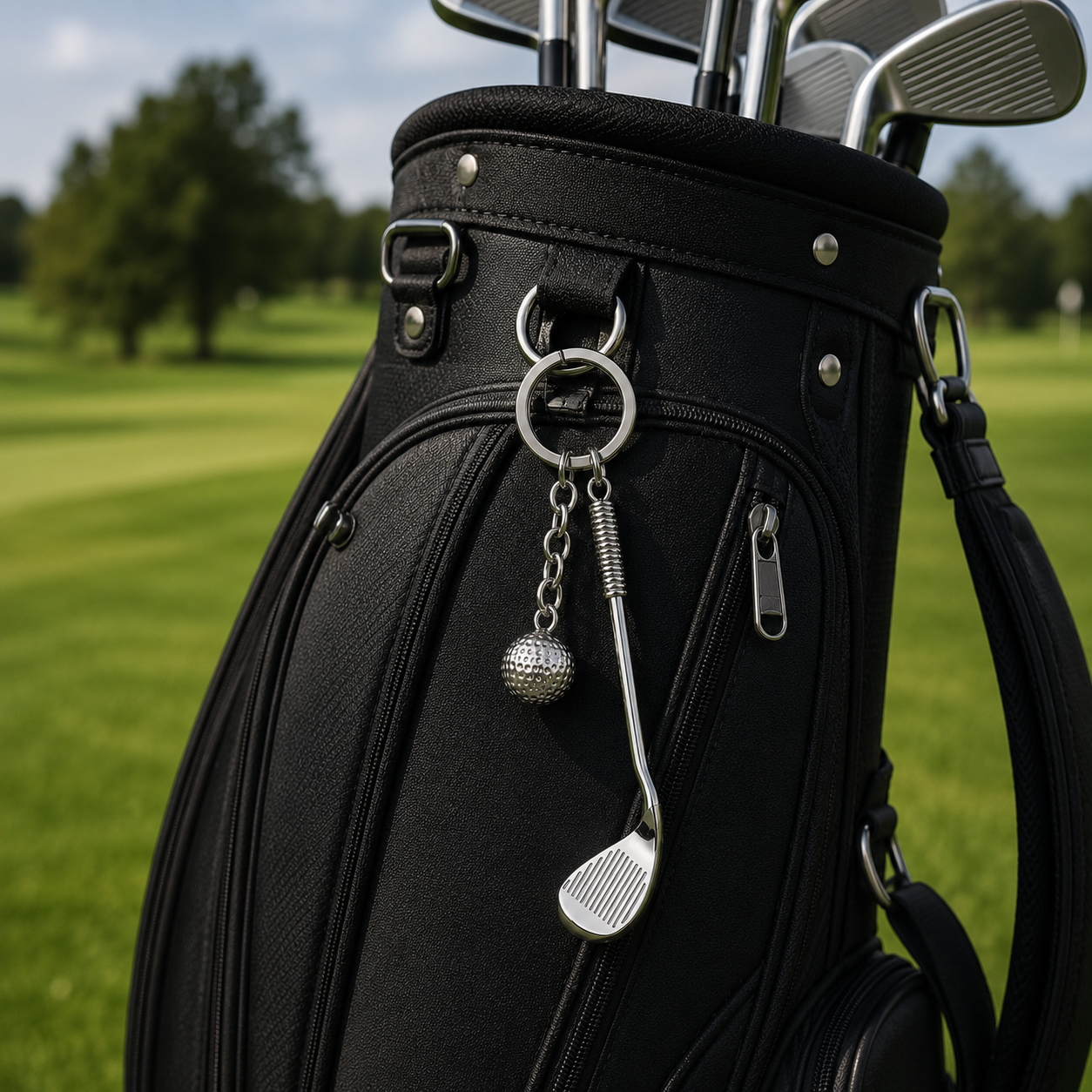 Golf Club & Ball Charm Keychain - Image 3
