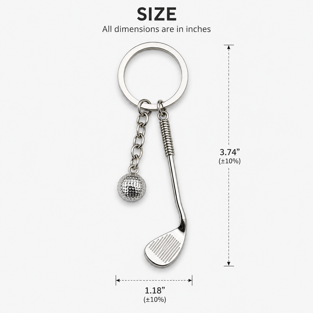 Golf Club & Ball Charm Keychain - Image 6