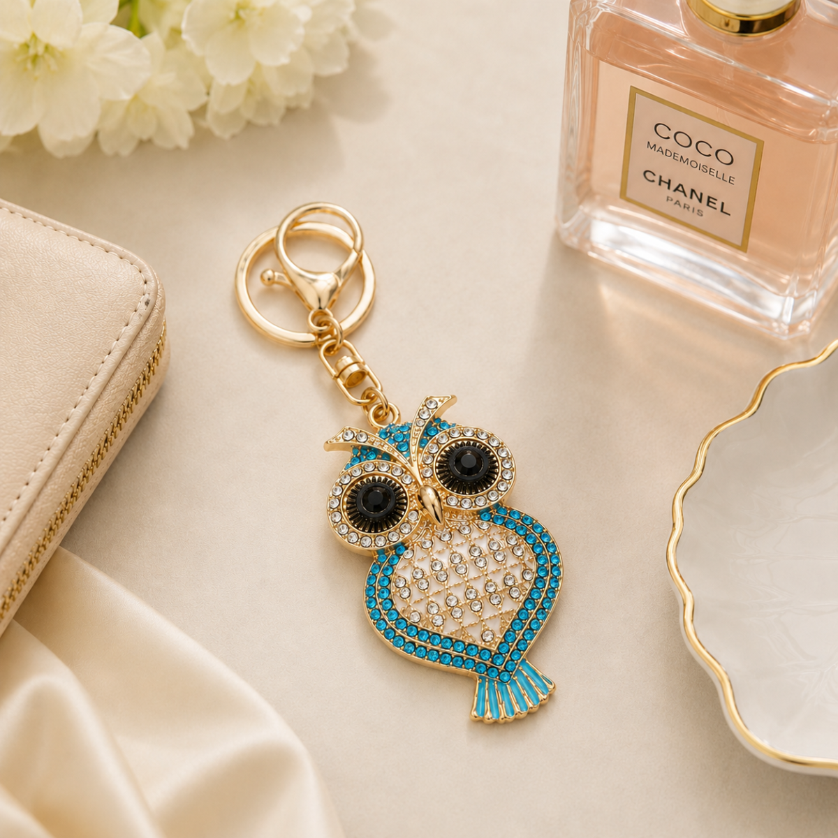 Owl Designer Charm Keychain