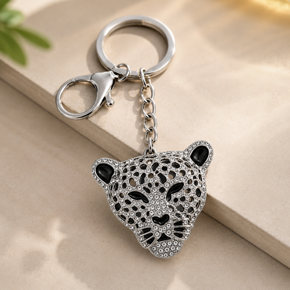 Leopard Designer Metal Keychain