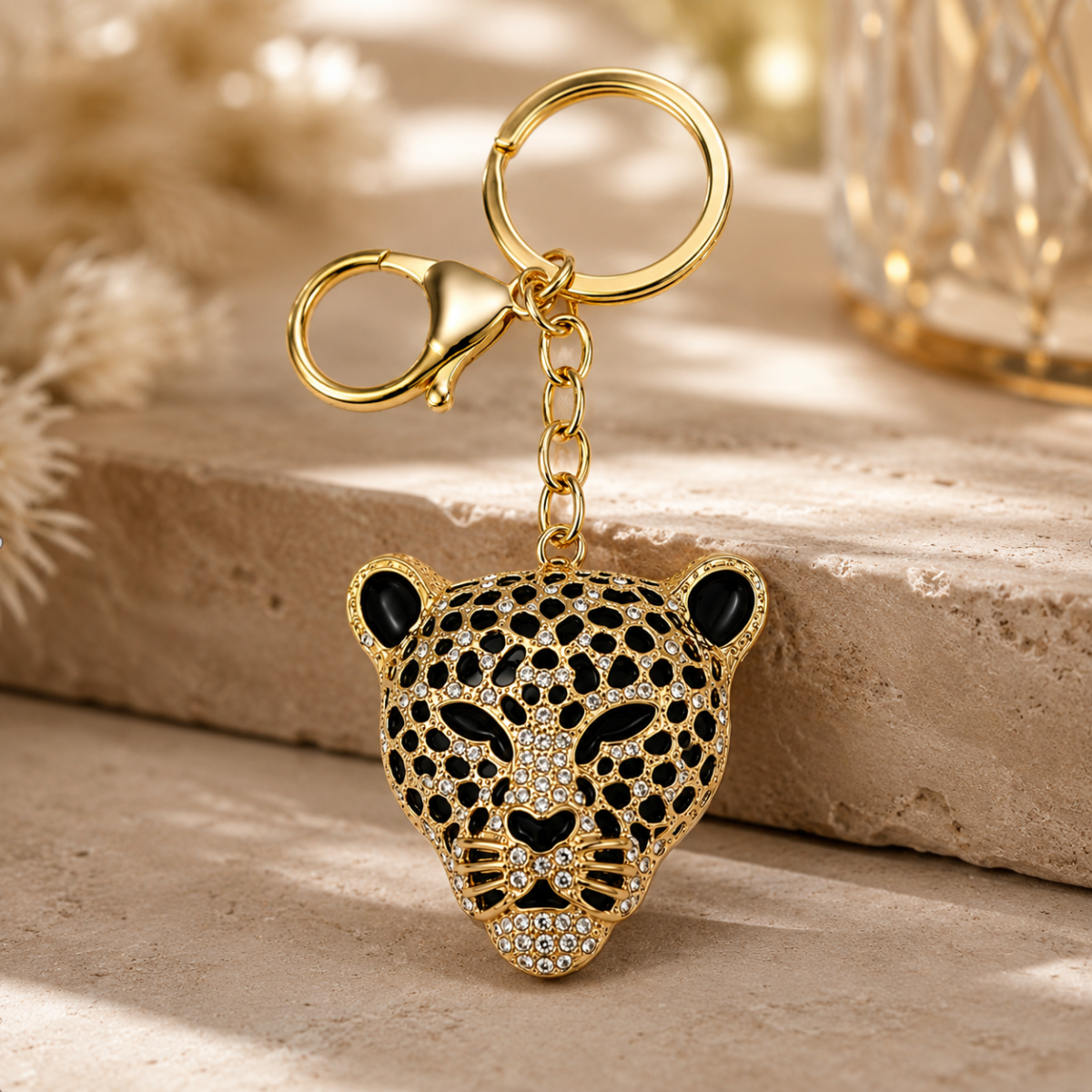 Leopard Designer Metal Keychain