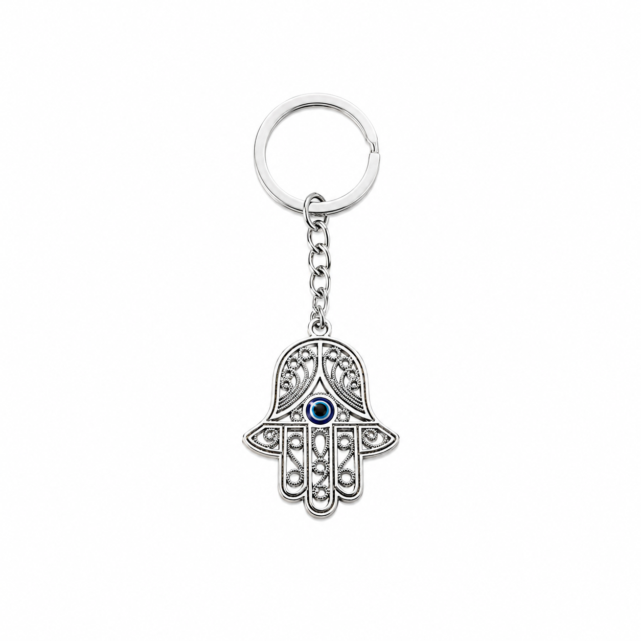 Evil Eye Hamsa Hand Metal Keychain - Image 7