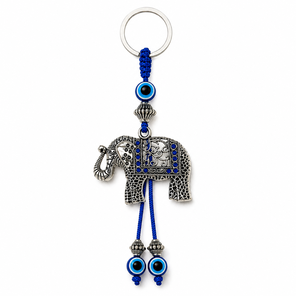 Elephant Evil Eye Metal Keychain - Image 7