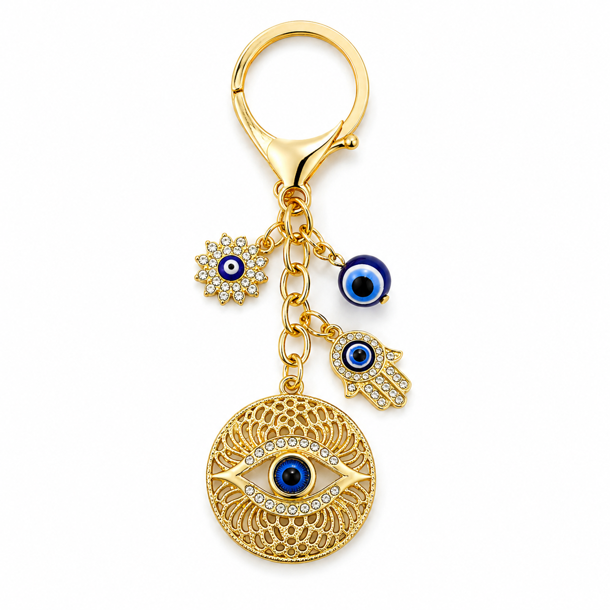 Evil Eye Charm Metal Keychain - Image 7