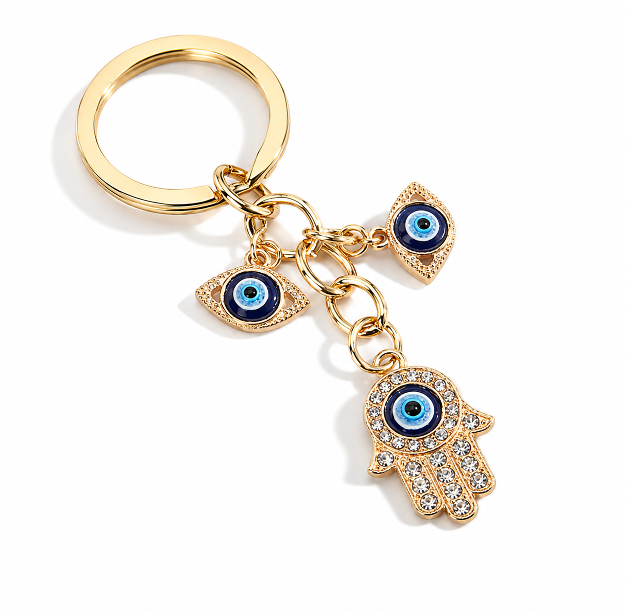 Evil Eye Hamsa Hand Charm Keychain - Image 7