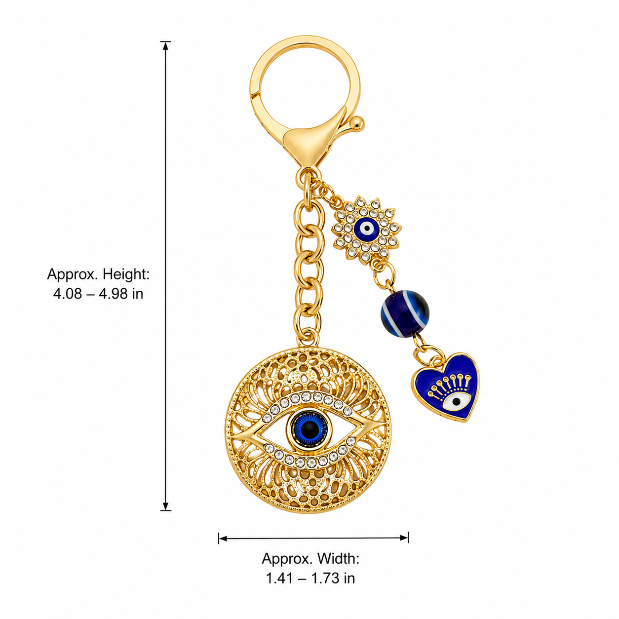 Evil Eye Charm Metal Keychain - Image 6