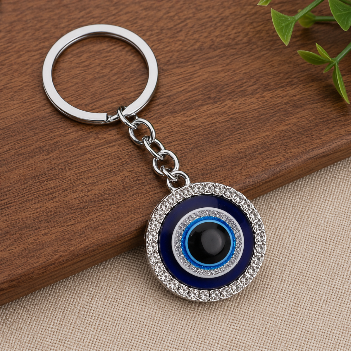 Evil Eye Metal Keychain