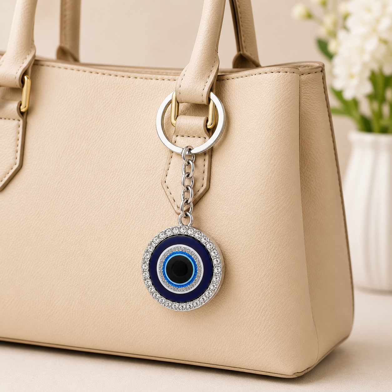 Evil Eye Metal Keychain - Image 2