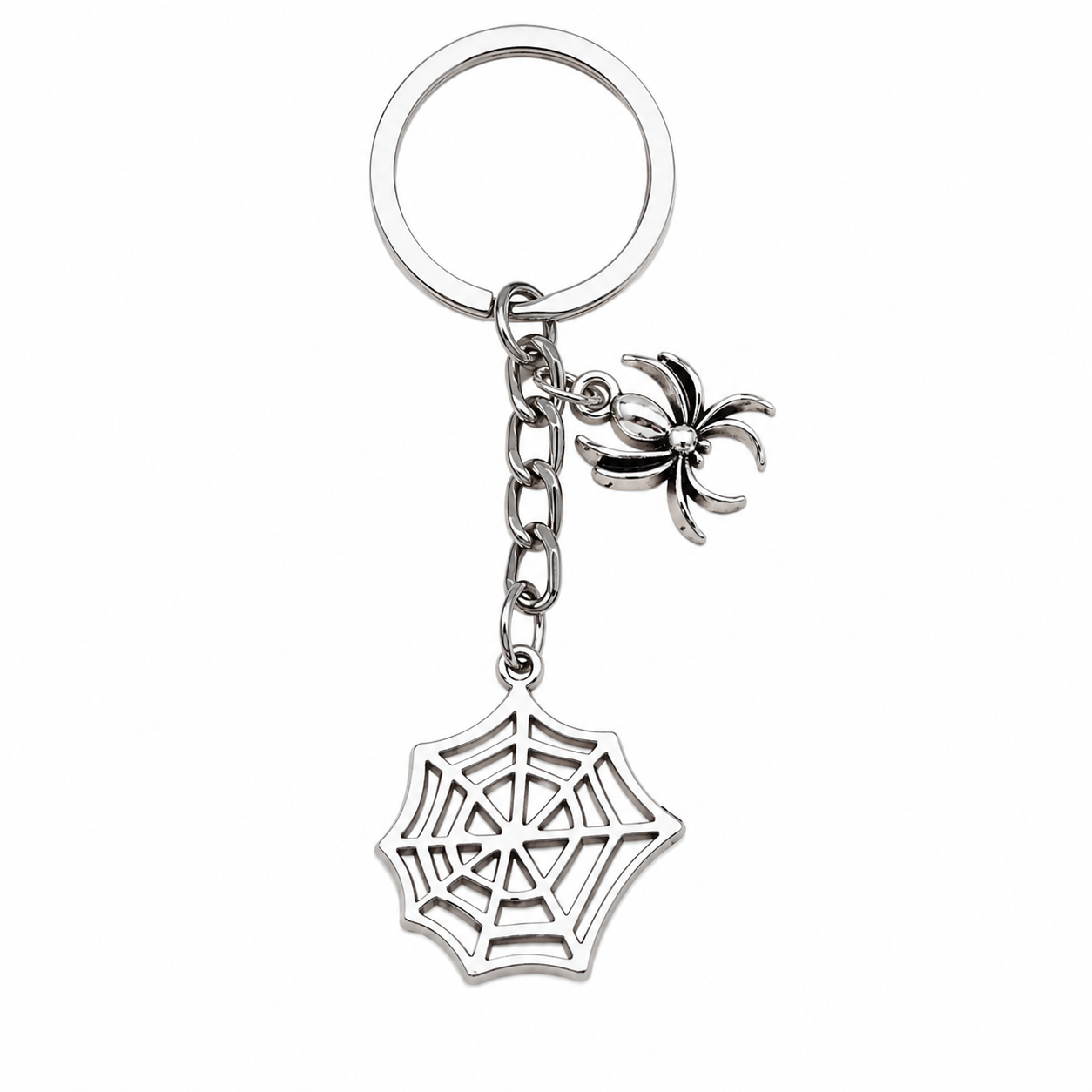 Spider Web Metal Keychain - Image 7
