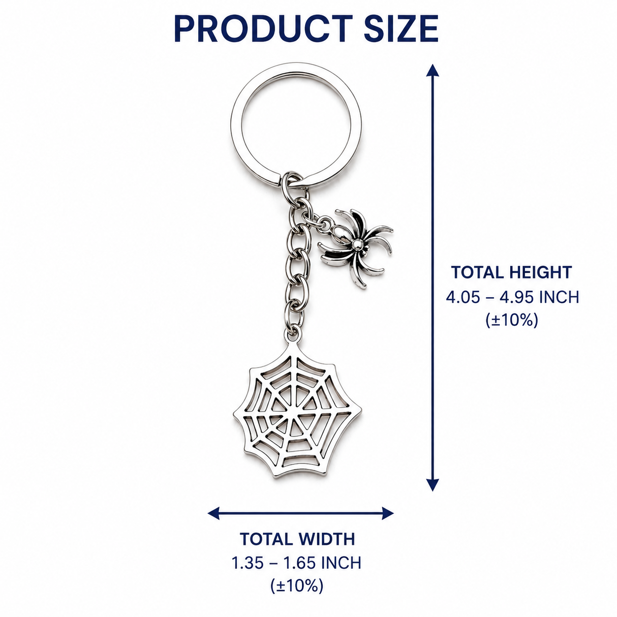Spider Web Metal Keychain - Image 6