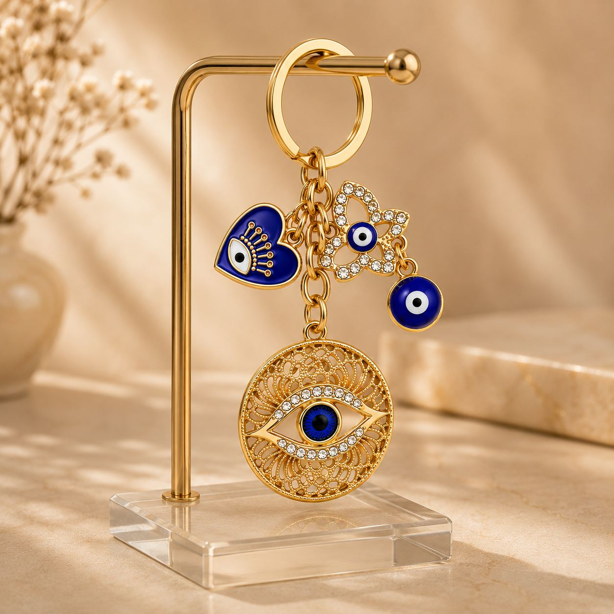 Evil Eye Metal Keychain - Image 4