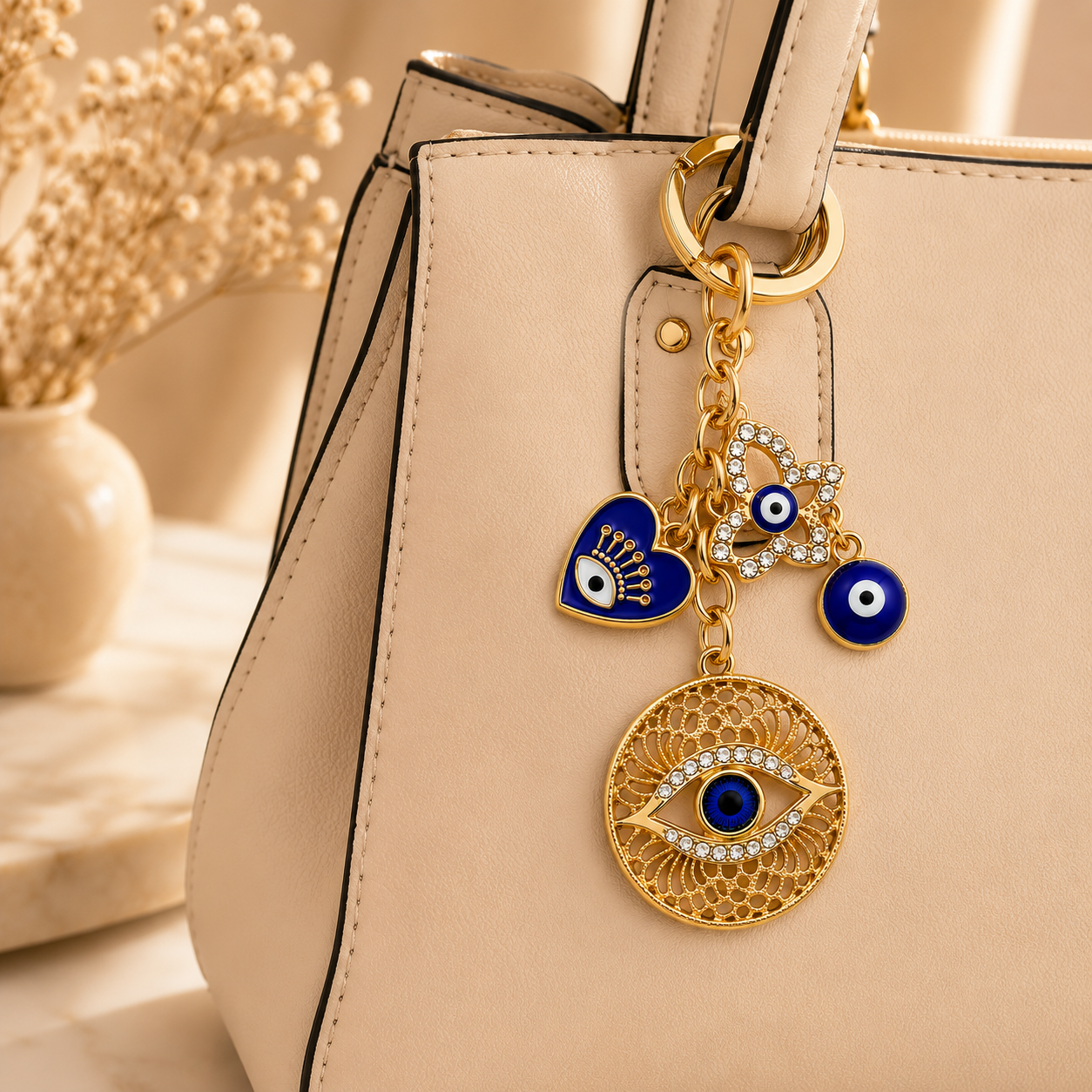 Evil Eye Metal Keychain - Image 2