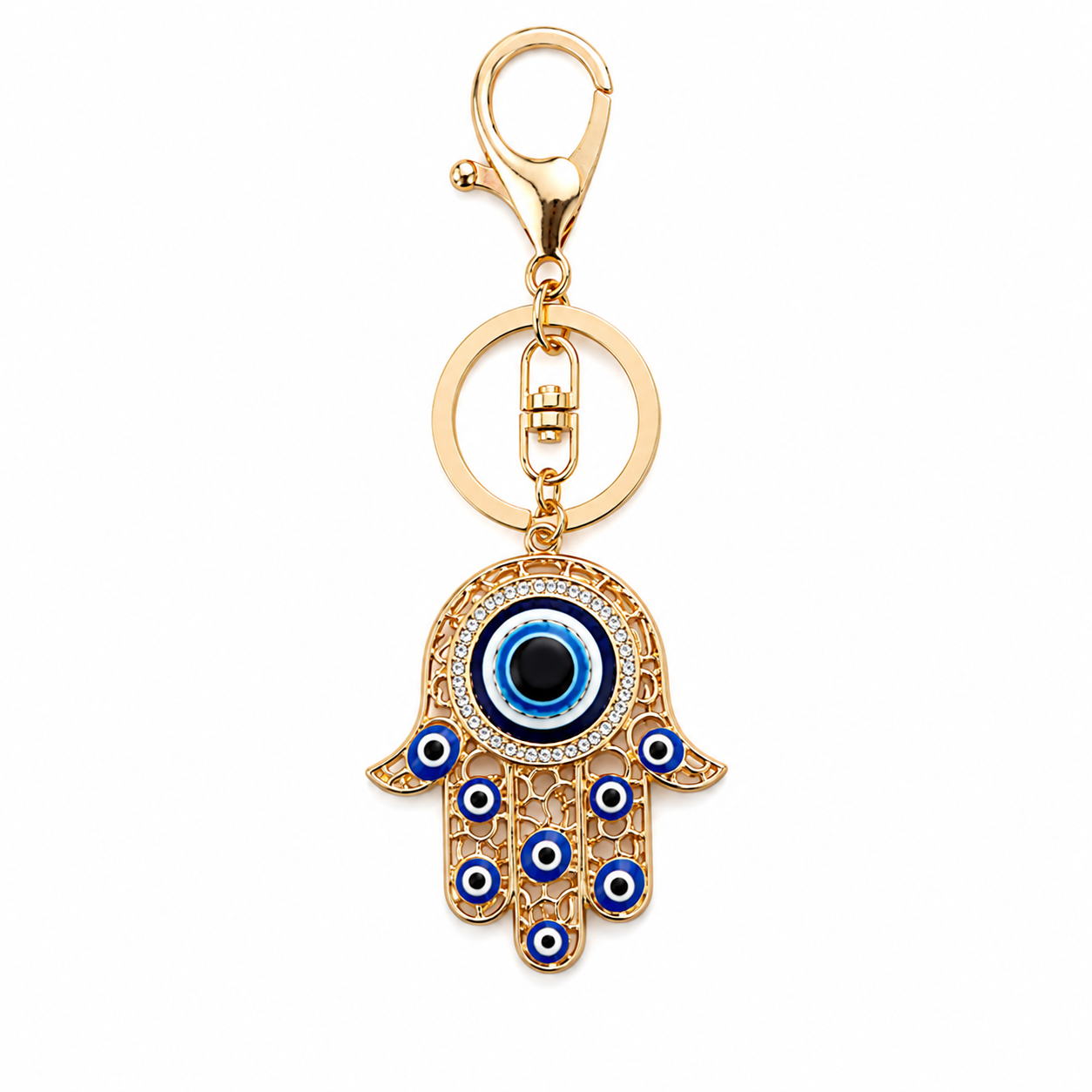 Hamsa Hand Metal Keychain - Image 7