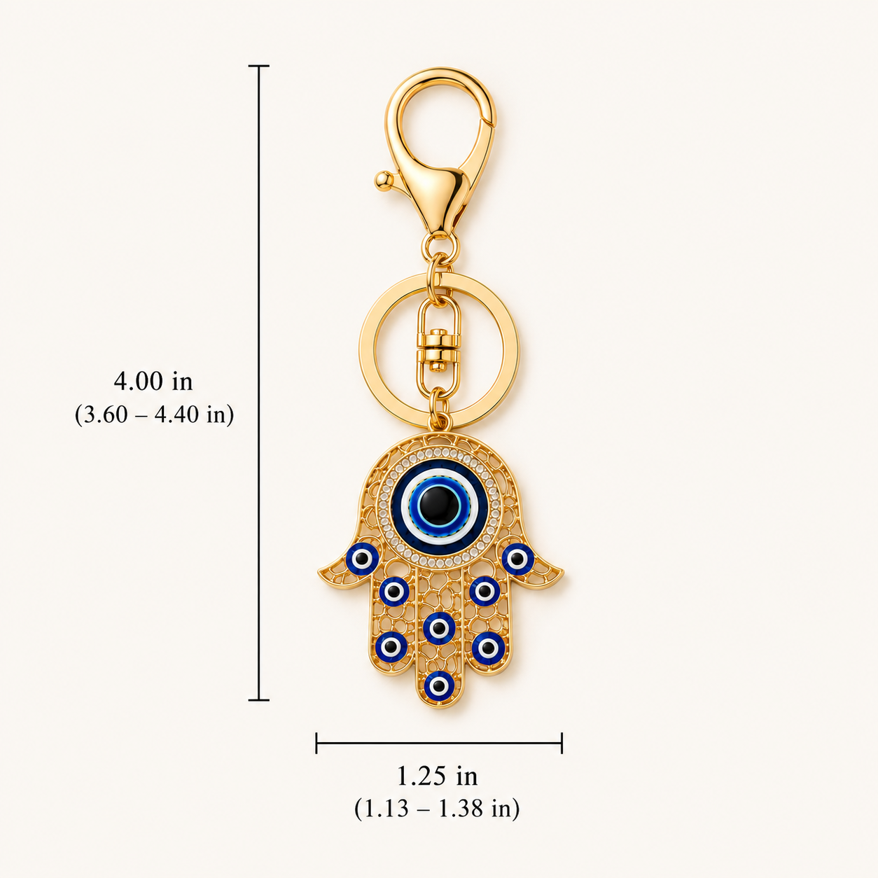 Hamsa Hand Metal Keychain - Image 6