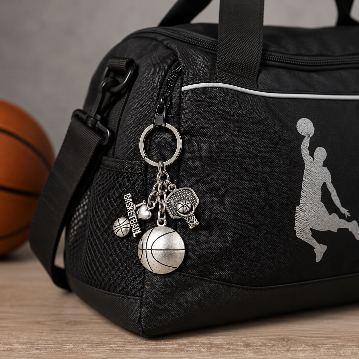 Basketball Metal Keychain - Image 2