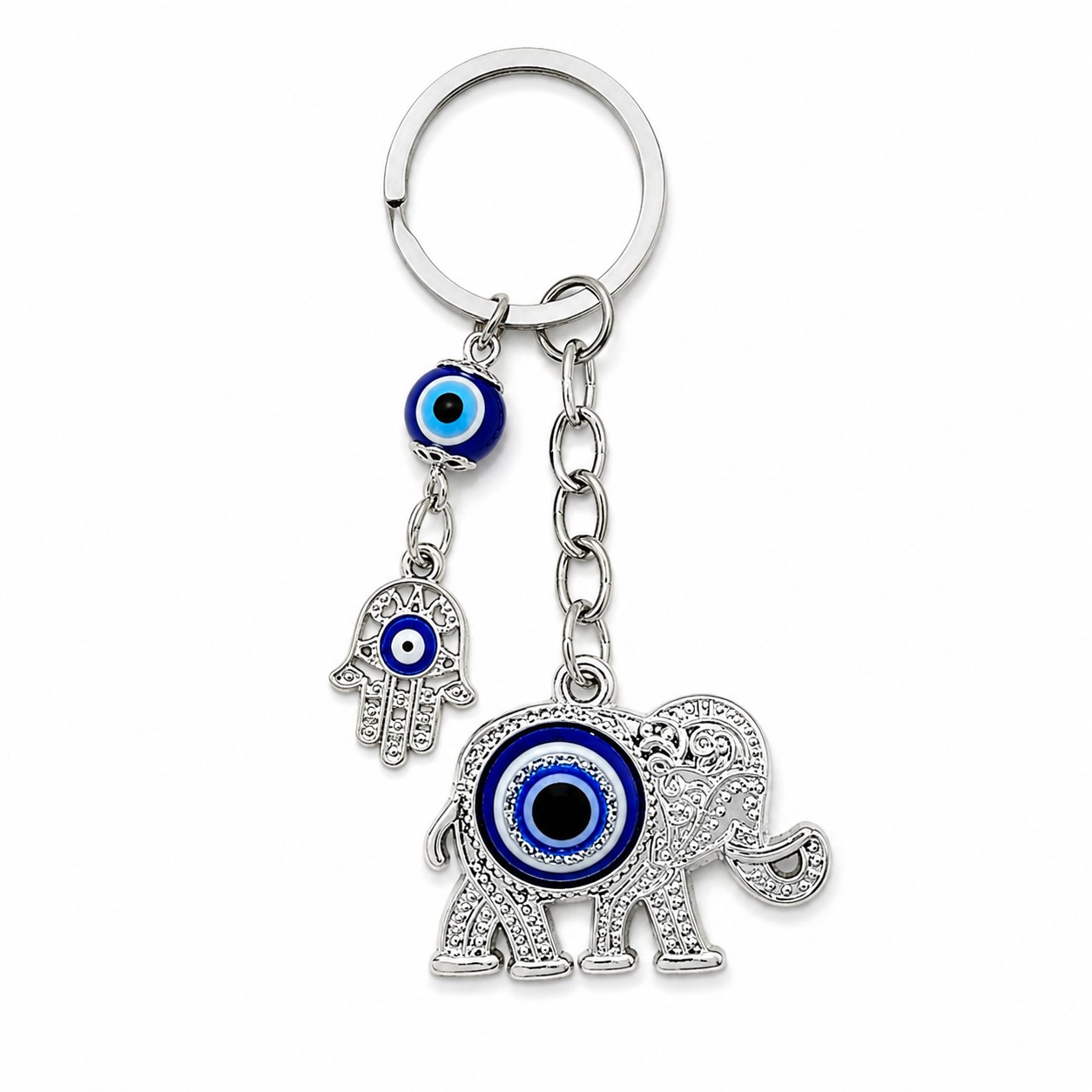Elephant Evil Eye Charm Keychain - Image 7