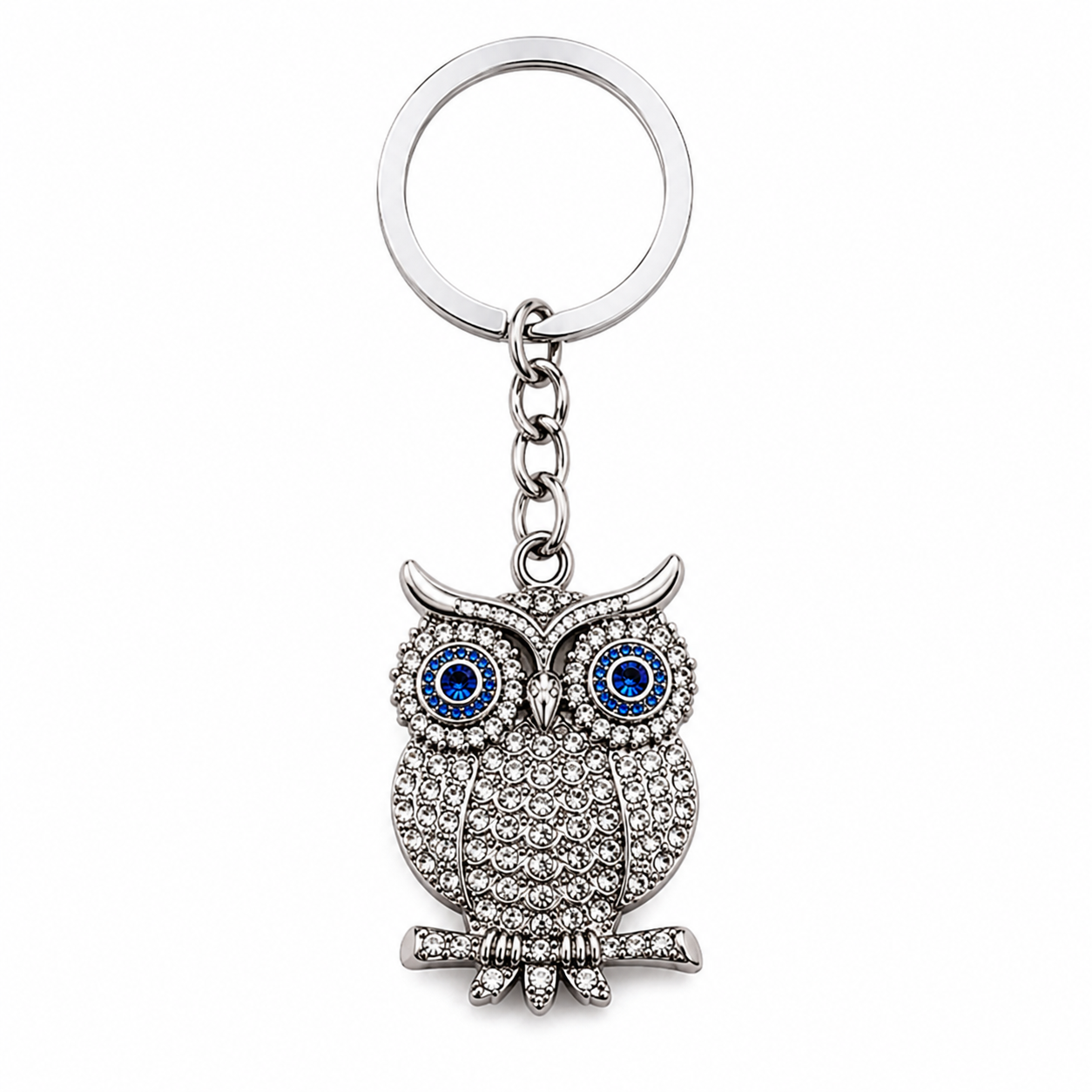 Silver Owl Designer Keychain Charm - Image 7