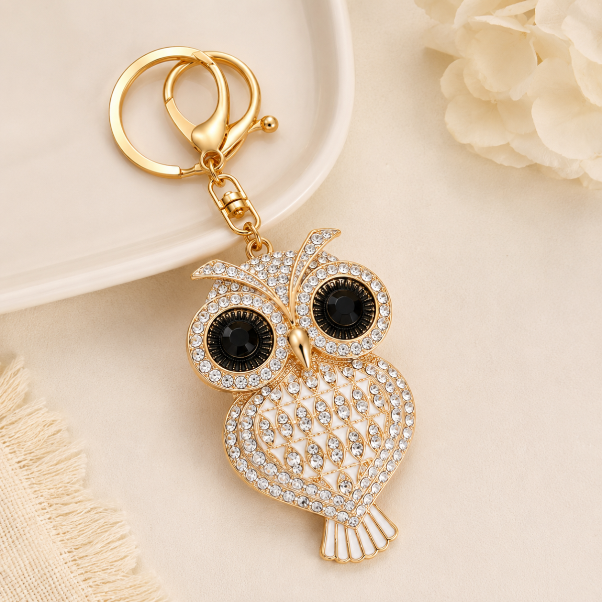 Owl Designer Metal Keychain