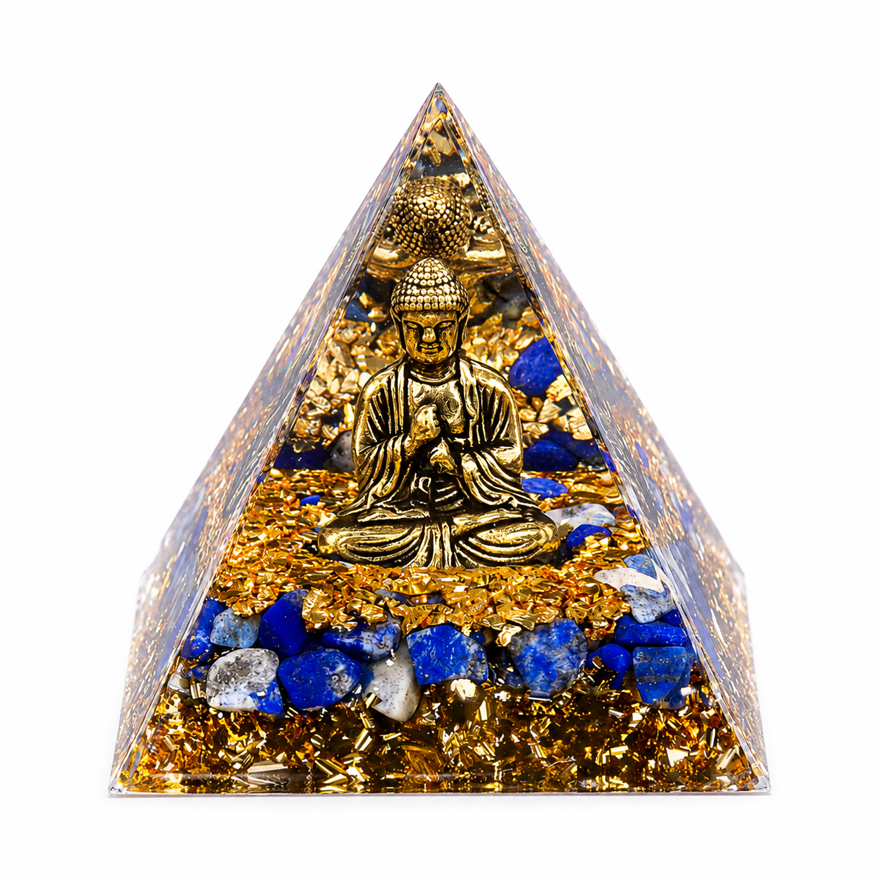 Buddha Resin Pyramid Desk Display – 6cm - Image 6