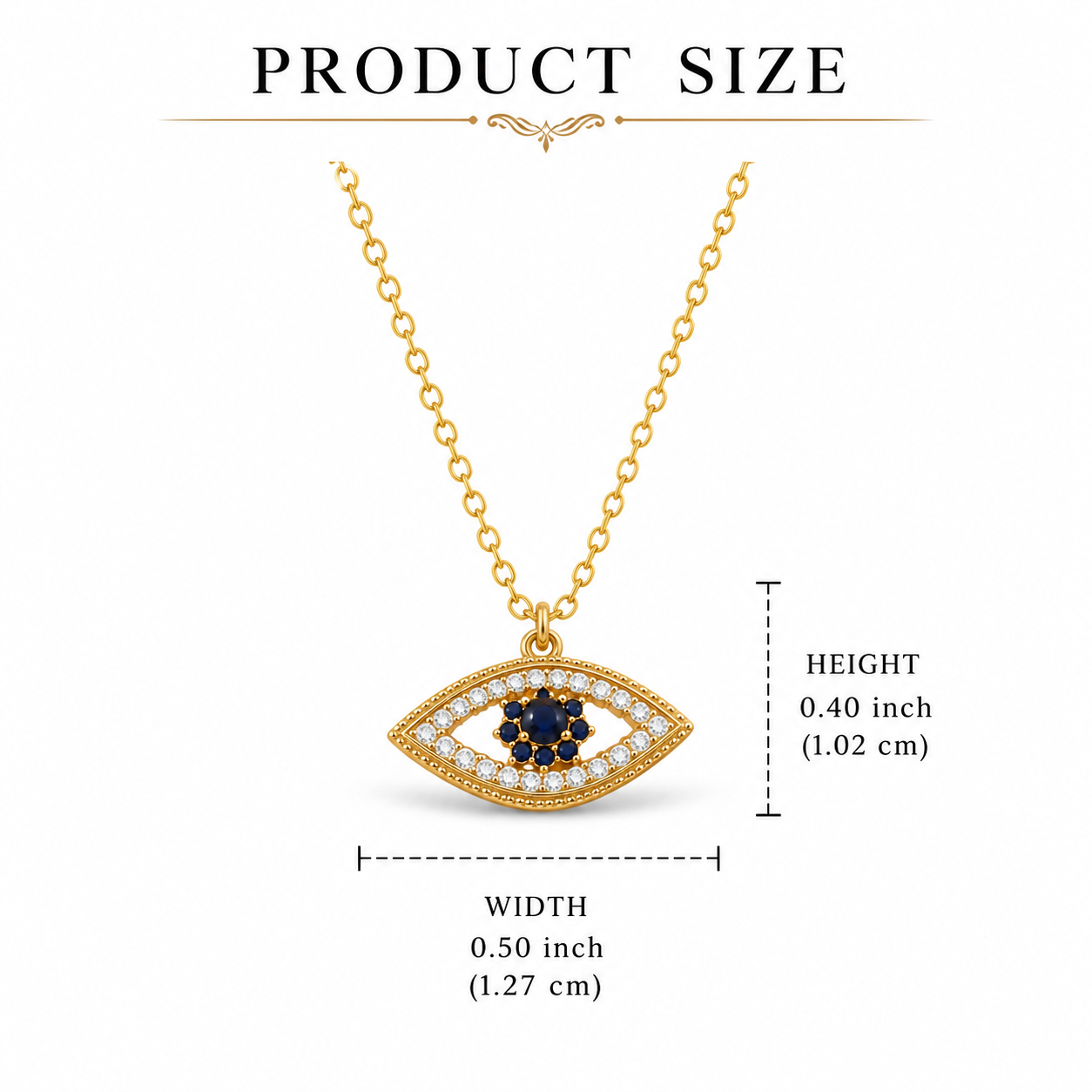 Evil Eye Pendant Necklace with Blue and Crystal-Style Accents - Image 6